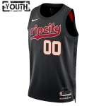Maillot NBA Portland Trail Blazers Scoot Henderson Nike 2023-24 City Edition Noir Swingman - Enfant